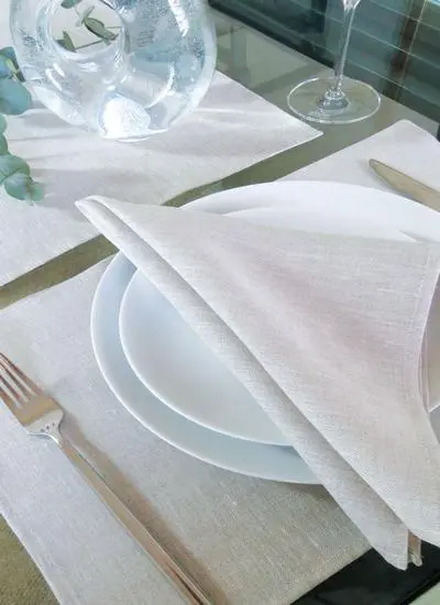 ecru irish table linen set with placemat napkins and table runner